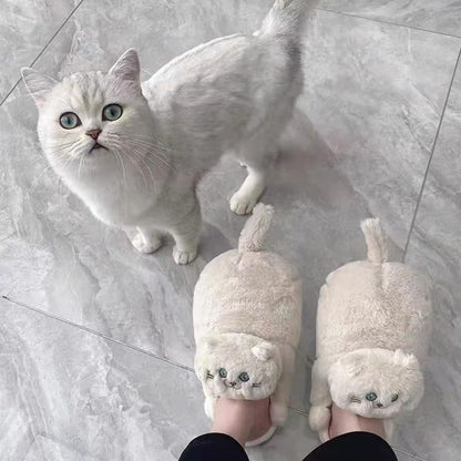 FelineFuzz Plush Cat Slippers