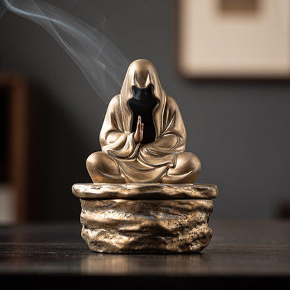 Contemplating Monk Incense Burner