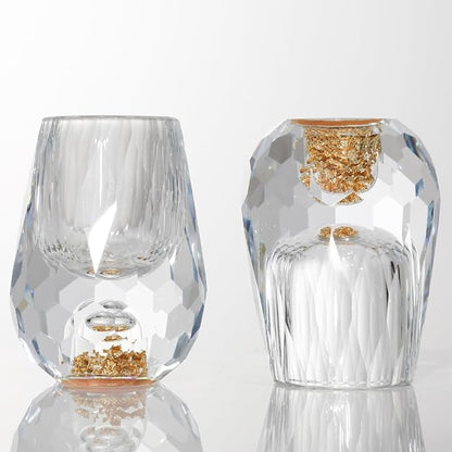 Luxe Diamond-Cut Whiskey Glass