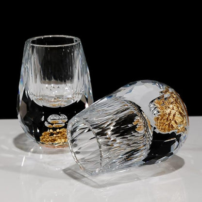 Luxe Diamond-Cut Whiskey Glass