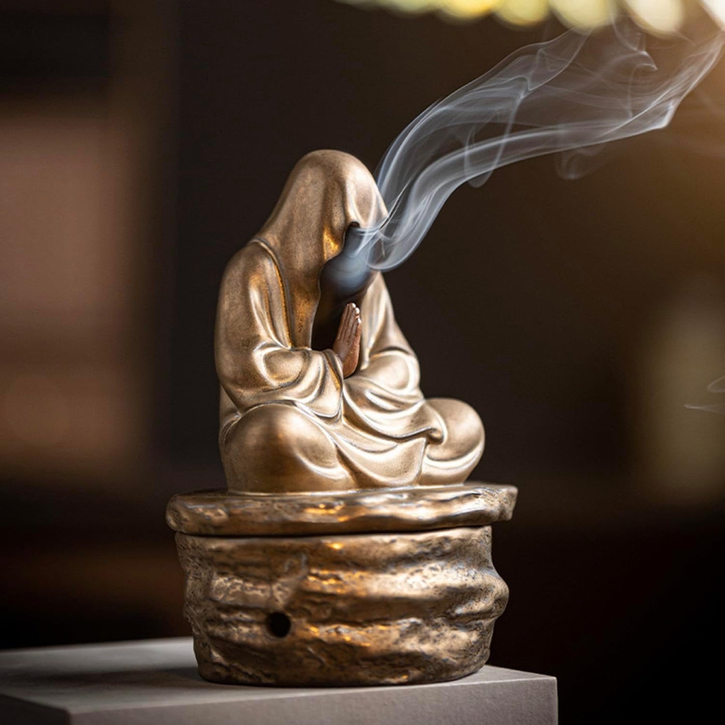 Contemplating Monk Incense Burner