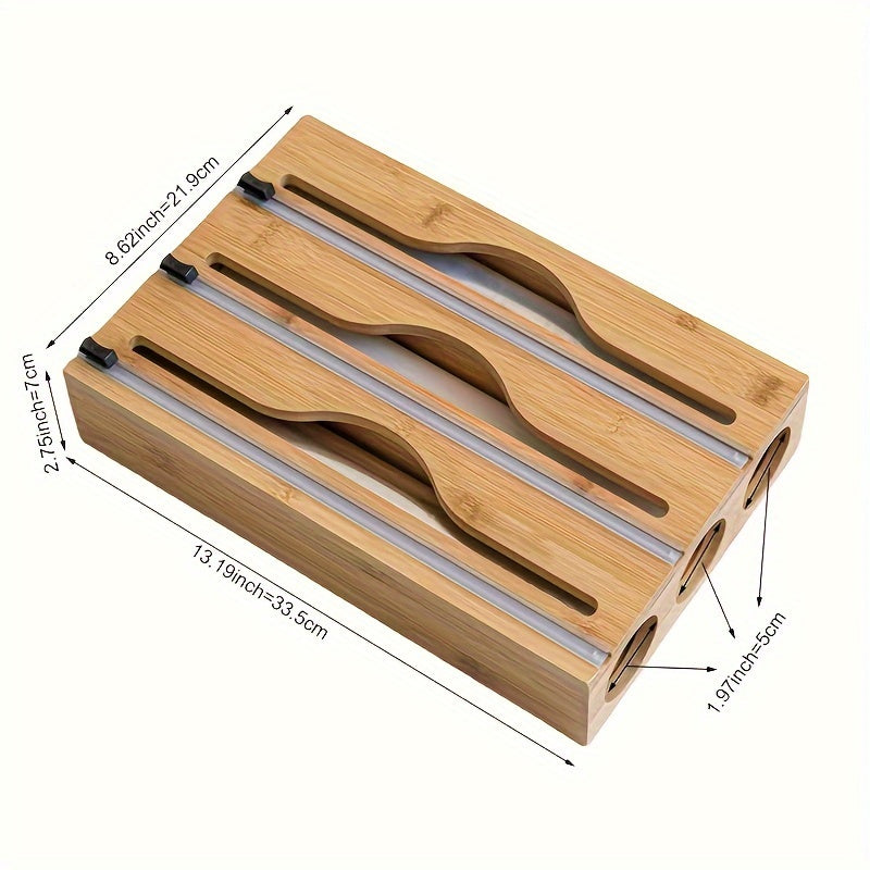 Bamboo Kitchen Wrap Organizer Trio