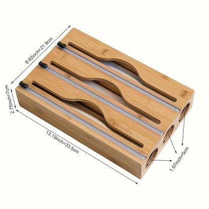 Bamboo Kitchen Wrap Organizer Trio