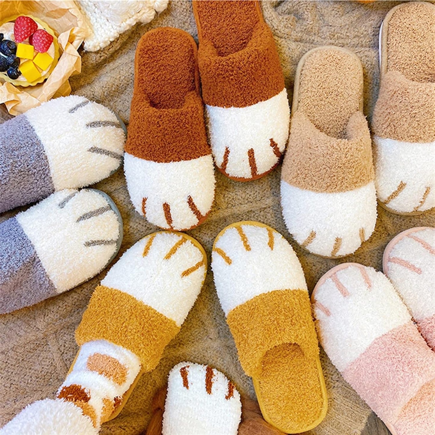 Cozy Cat Paw Slippers