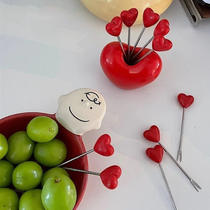 Cupid's Fruit Fork Set