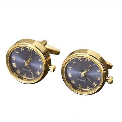 ChronoCuff Signature Watch-Embedded Cufflinks Set