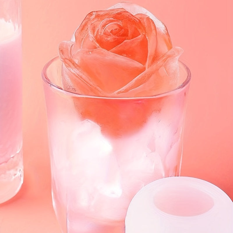 FloralFreeze Rose Ice Mold Tray