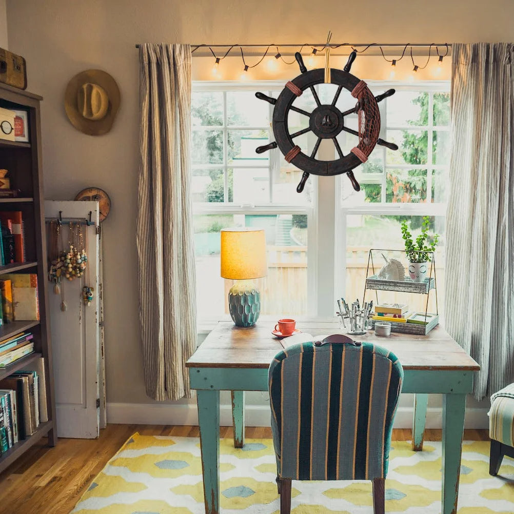 Nautical Navigator's Decor Ship Wheel