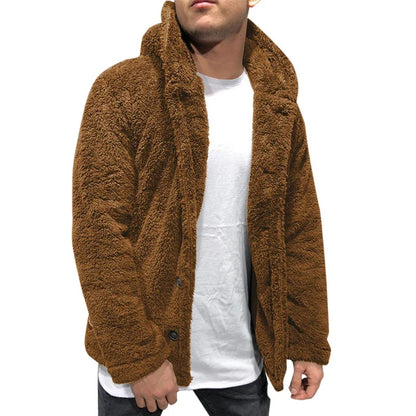 Men's Hooded Teddy Cardigan