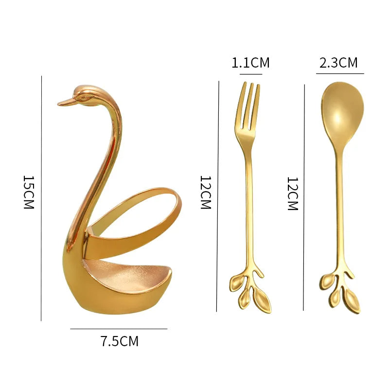 Serenity Swan Tabletop Silverware Set