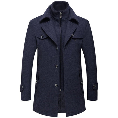 Modern Classic Double Collar Overcoat