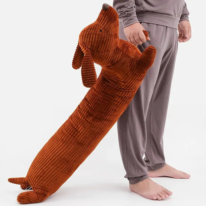 Corduroy Wiener Dog Pillow