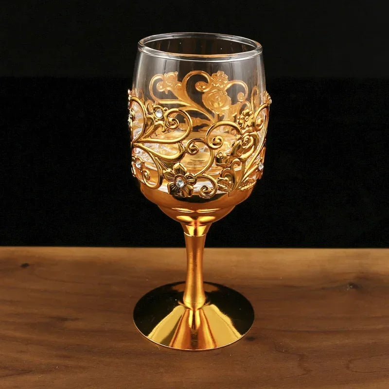 Gilded Splendor Wine Glass Set of 4