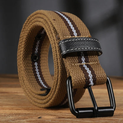 Striped Canvas Belt