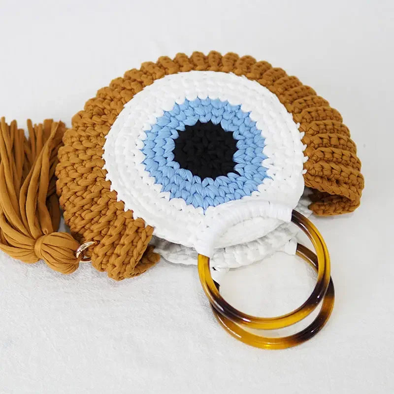 Enchanting Eye Woven Crochet Bag