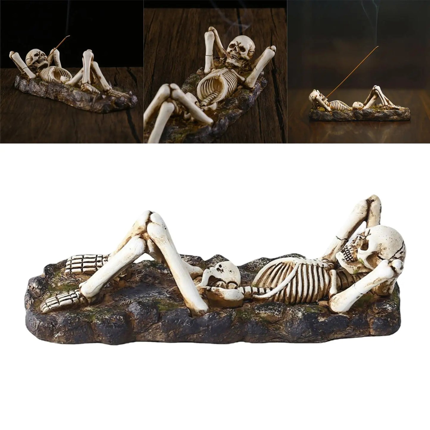 Serene Skeleton Incense Holder