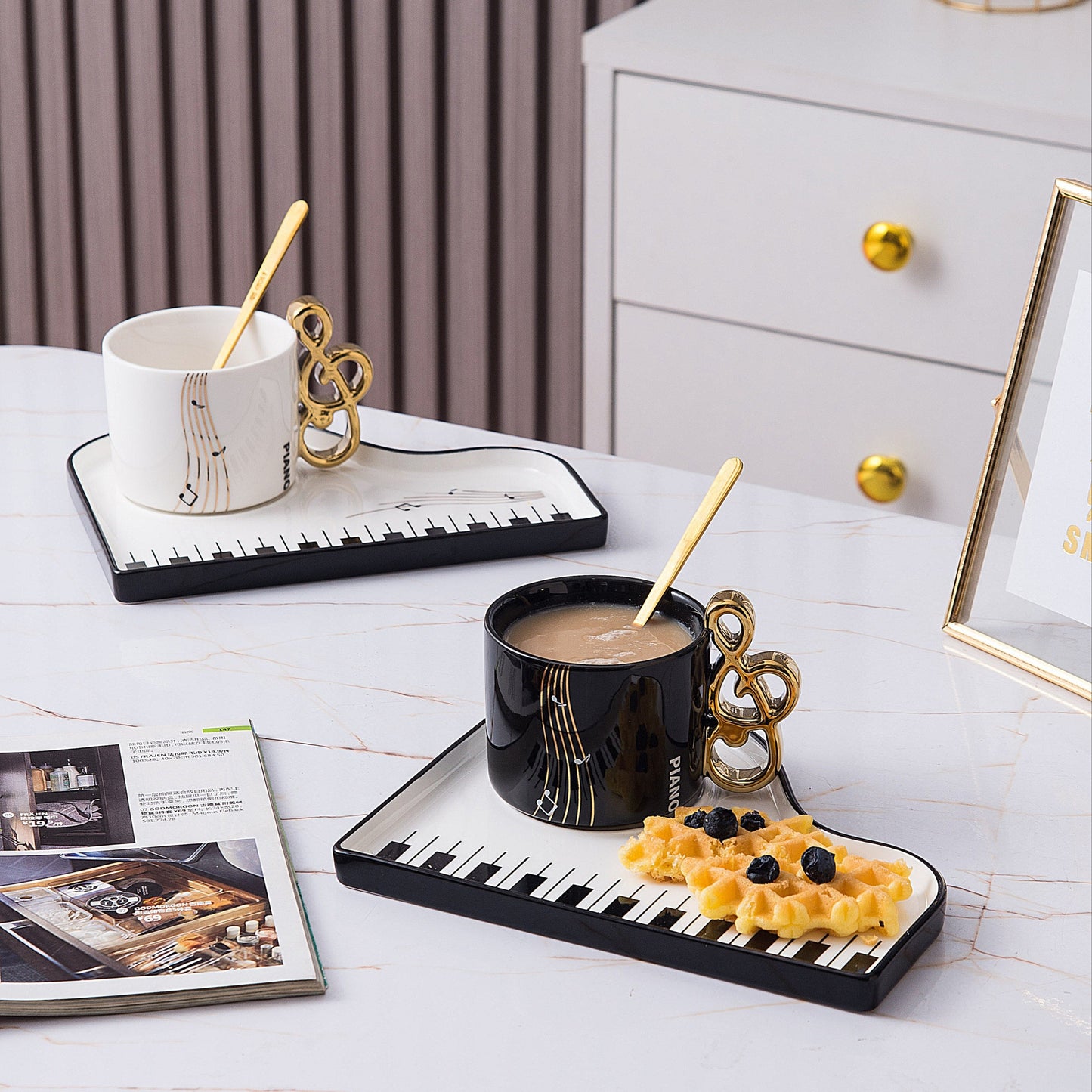 Piano Mug & Tray Ensemble