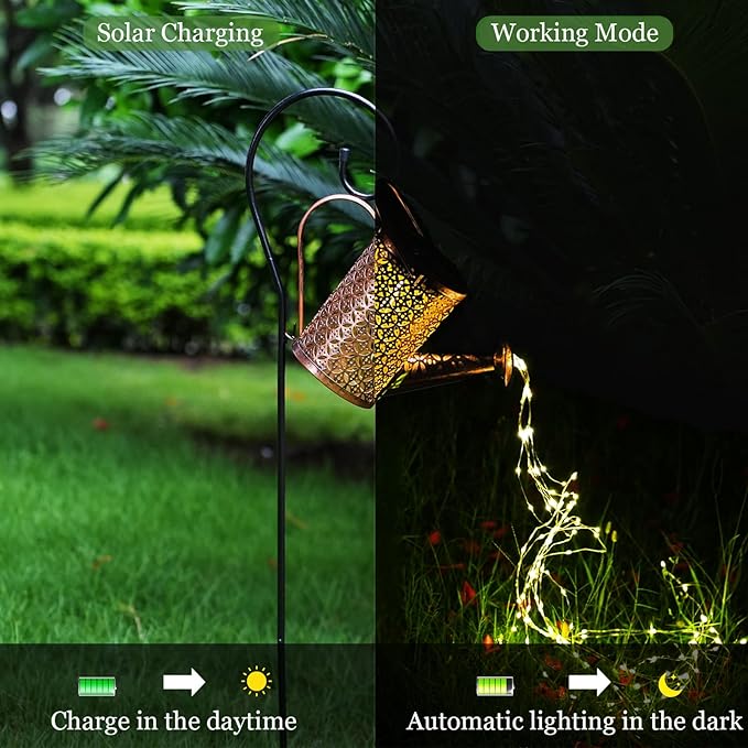 Glowing Garden Solar Cascading Watering Can