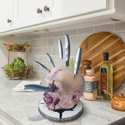 Zombie Head Knife Block