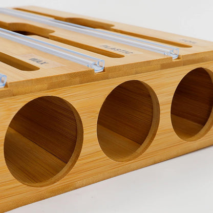 Bamboo Kitchen Wrap Organizer Trio