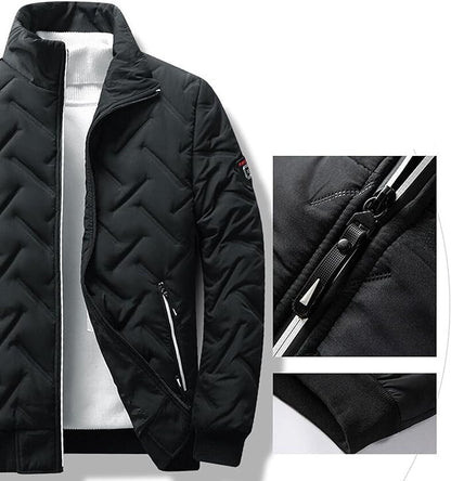 Sleek Summit Quilted Bomber Coat