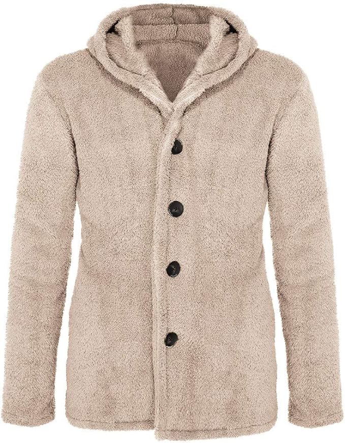 Men's Hooded Teddy Cardigan