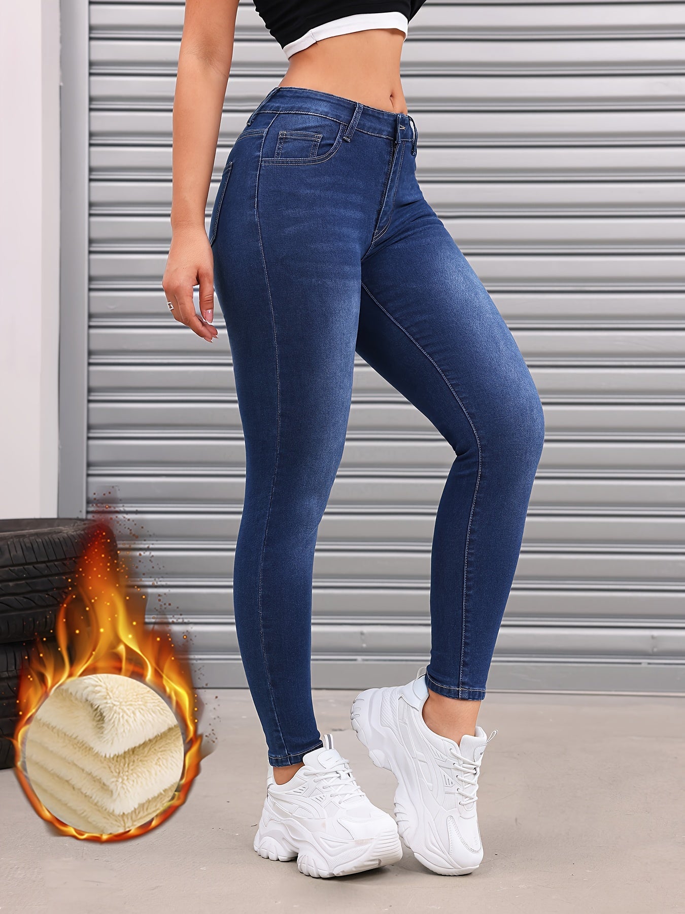 Cozy Chic Fleece-Lined Skinny Jeans