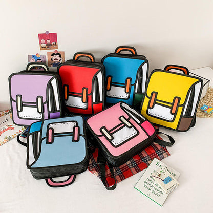 3D Cartoon Canvas Backpack