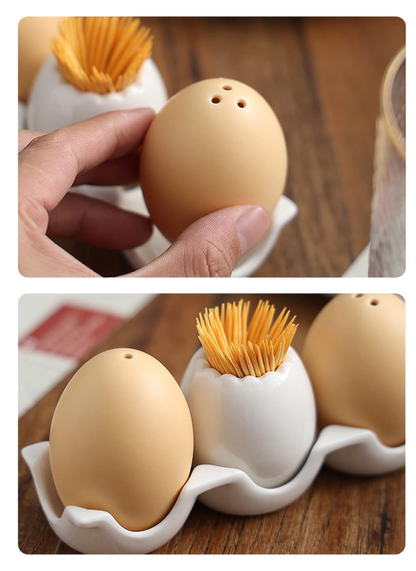 Egg-Shaped Salt & Pepper Shakers