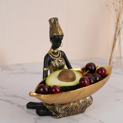 Elegant African Queen Resin Tray