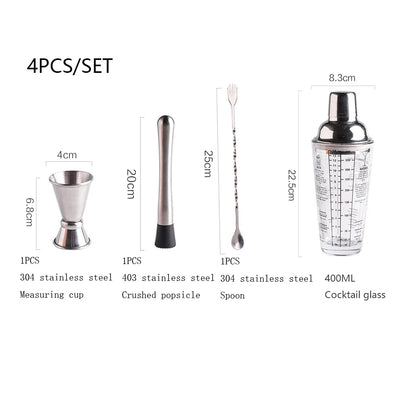 Cocktail Recipe Shaker Set