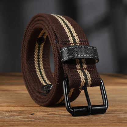 Striped Canvas Belt