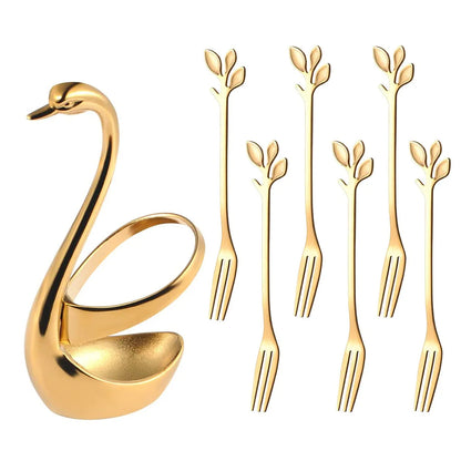 Serenity Swan Tabletop Silverware Set