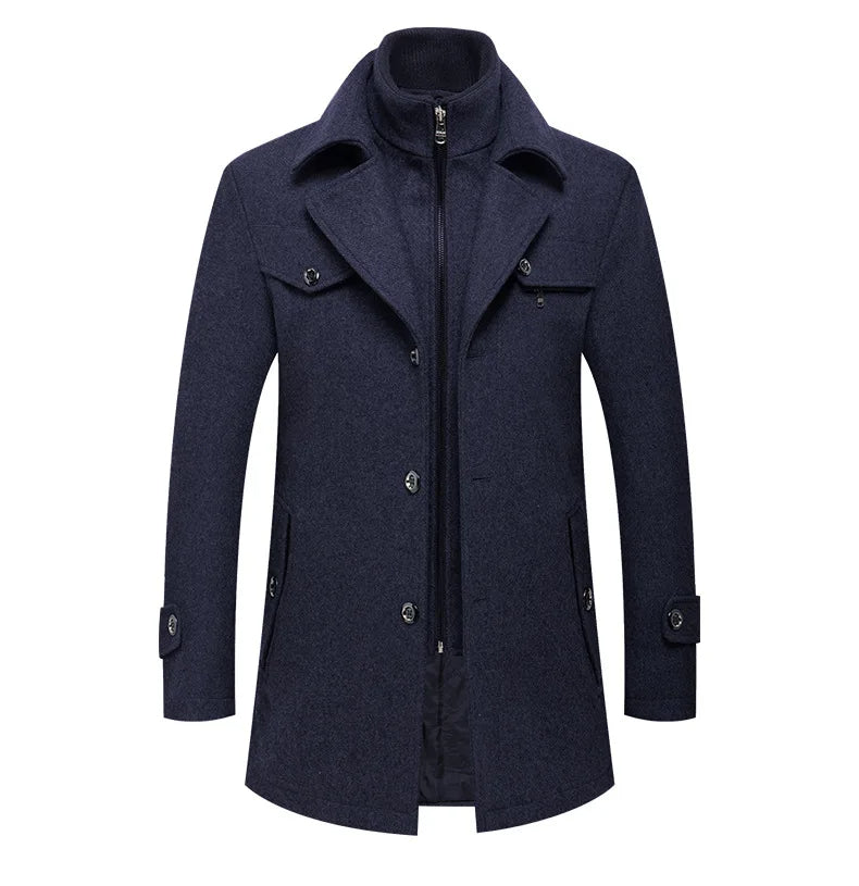 Modern Classic Double Collar Overcoat