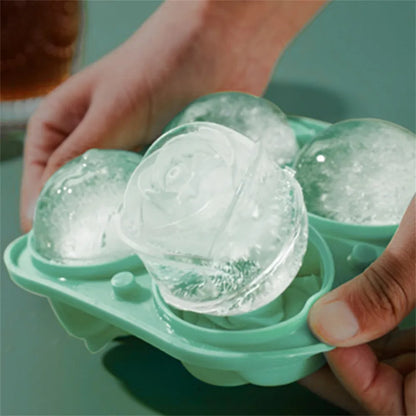 FloralFreeze Rose Ice Mold Tray