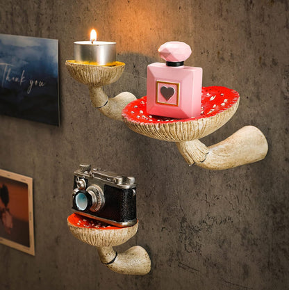 Enchanted Mushroom Wall Shelf