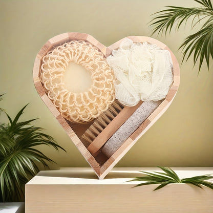 Harmony Heart Wooden Spa Set