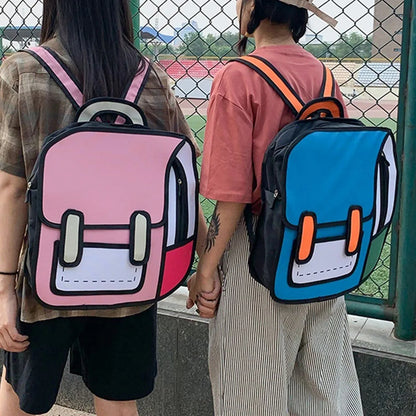 3D Cartoon Canvas Backpack