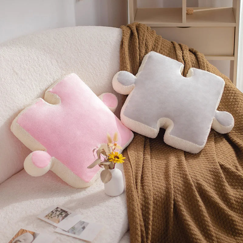 Playful Puzzle Plush Cushions