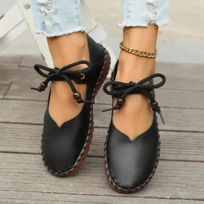 Boho Chic Leather Flats