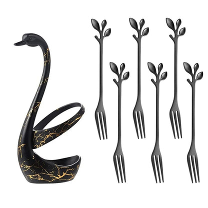 Serenity Swan Tabletop Silverware Set