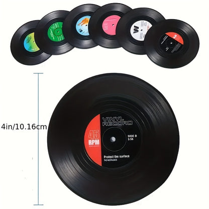 GrooveMaster Vinyl Record Coaster Set