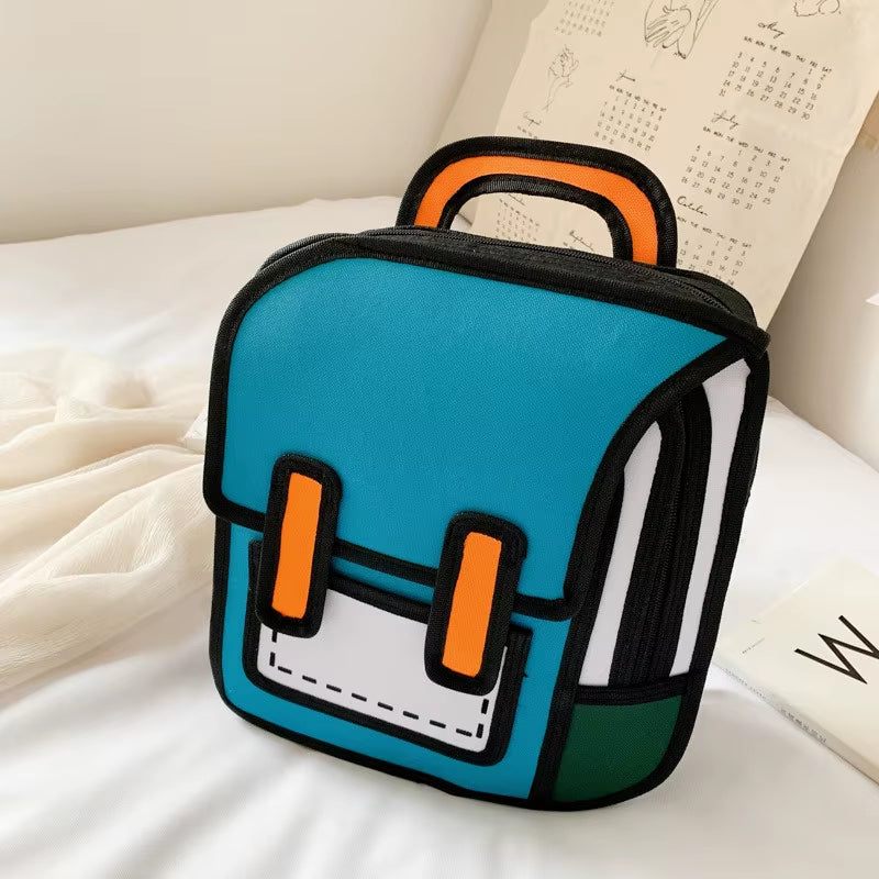 Cartoon Canvas Dimensional Backpack