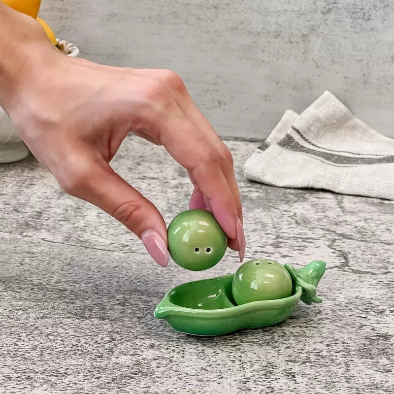 Two Peas In A Pod Salt & Pepper Shaker Set