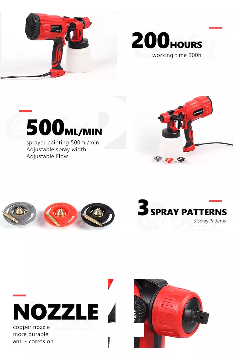 PowerSpray Pro 550W Handheld Paint Sprayer