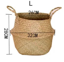 Nature's Nest Hand-Woven Wicker Flowerpot Holder