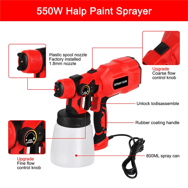 PowerSpray Pro 550W Handheld Paint Sprayer