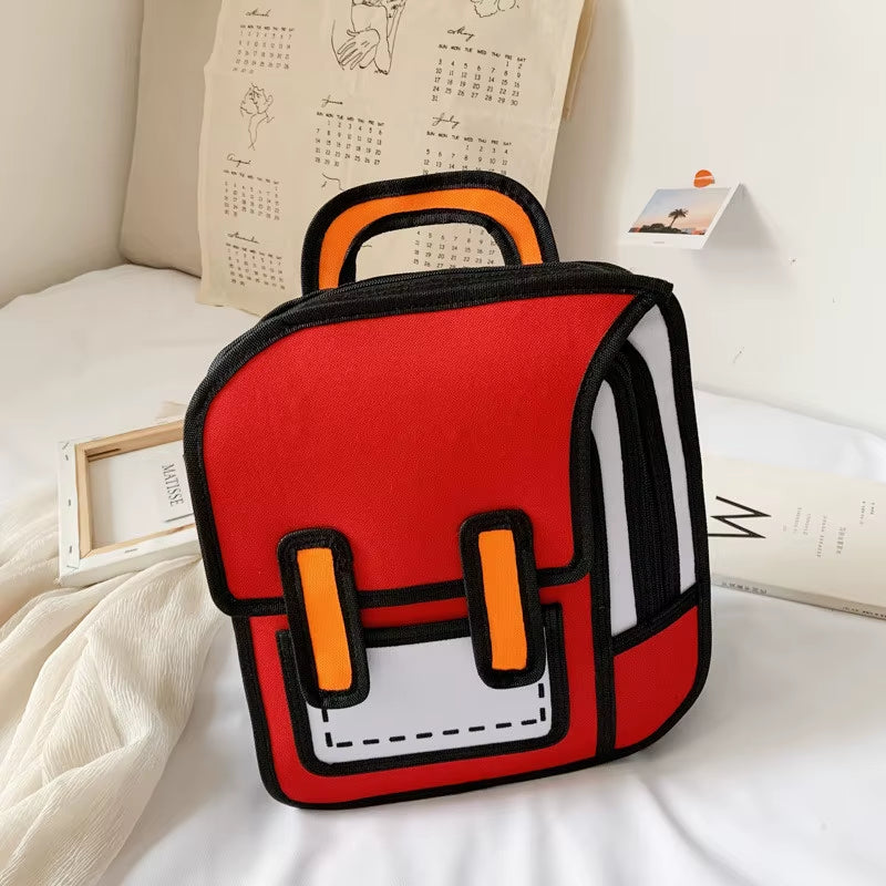 Cartoon Canvas Dimensional Backpack