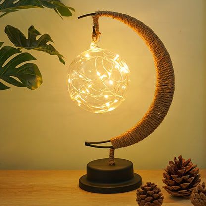 Celestial Glow Hanging Moon Lamp