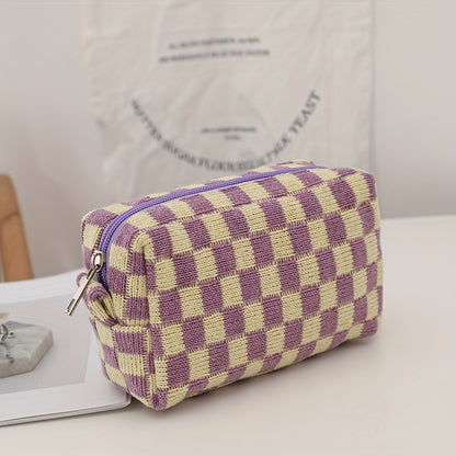 Modern Checkered Vanity Bag